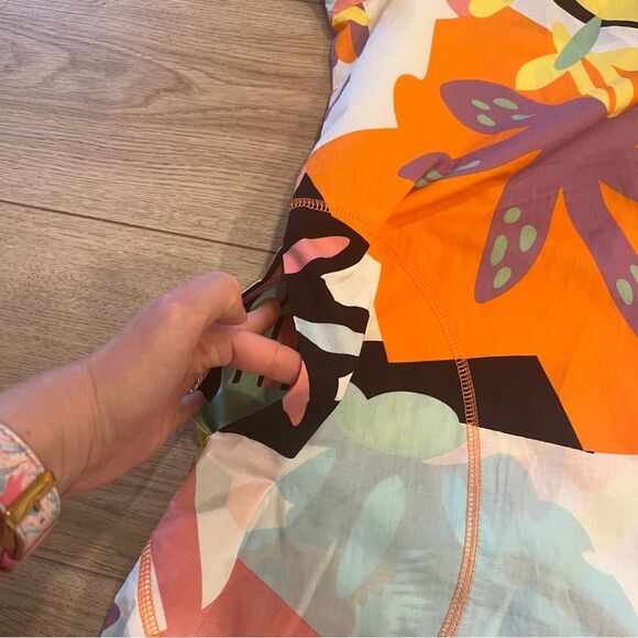 Zaket & Plover Fun Summer Dress Abstract Short Sleeve Shift Floral Size XS - Picture 4 of 7